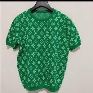 LV sweater top bright green